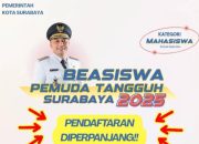 Pendaftaran Beasiswa Pemuda Tangguh Surabaya Diperpanjang, Kesempatan Mahasiswa Lebih Luas!