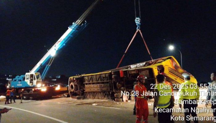 Polisi Ungkap Detik-Detik Kecelakaan Maut Bus Cahaya Trans di Tol Krapyak