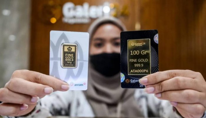 Harga Emas Pegadaian Hari Ini Turun, Galeri24 dan UBS Kompak Melemah