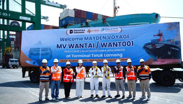 TPK Teluk Lamong Sambut Maiden Voyage MV WANTAI, Perkuat Jalur Perdagangan Langsung ke Tiongkok Selatan
