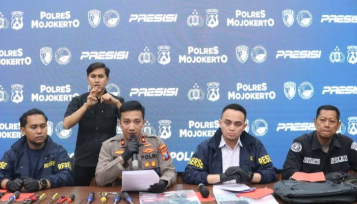 Bobol Brankas UAC Mojokerto Rp 1,4 Miliar, Sindikat Curat Antarpulau Digulung Polis